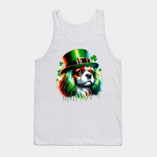 English Toy Spaniel Revels in Saint Patrick's Day Tank Top